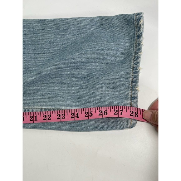 Mossimo  mens 32x30 jeans blue distressed relaxed fit - Picture 13 of 13